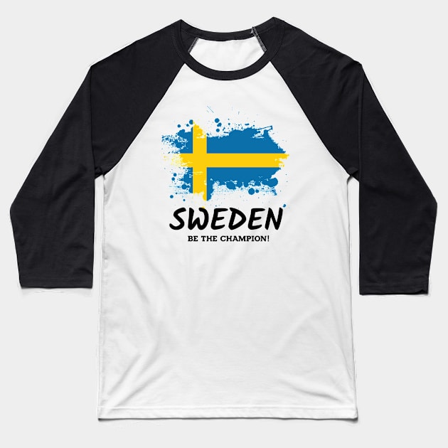 Fifa World Cup 2018 Sweden Baseball T-Shirt by VEKTORKITA